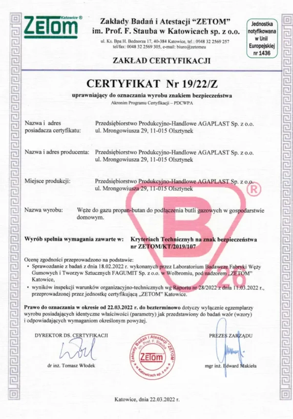 TUYAUX POUR GAZ PROPANE-BUTANE