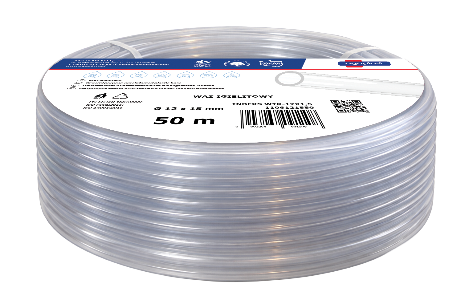 Plastic hoses without braid